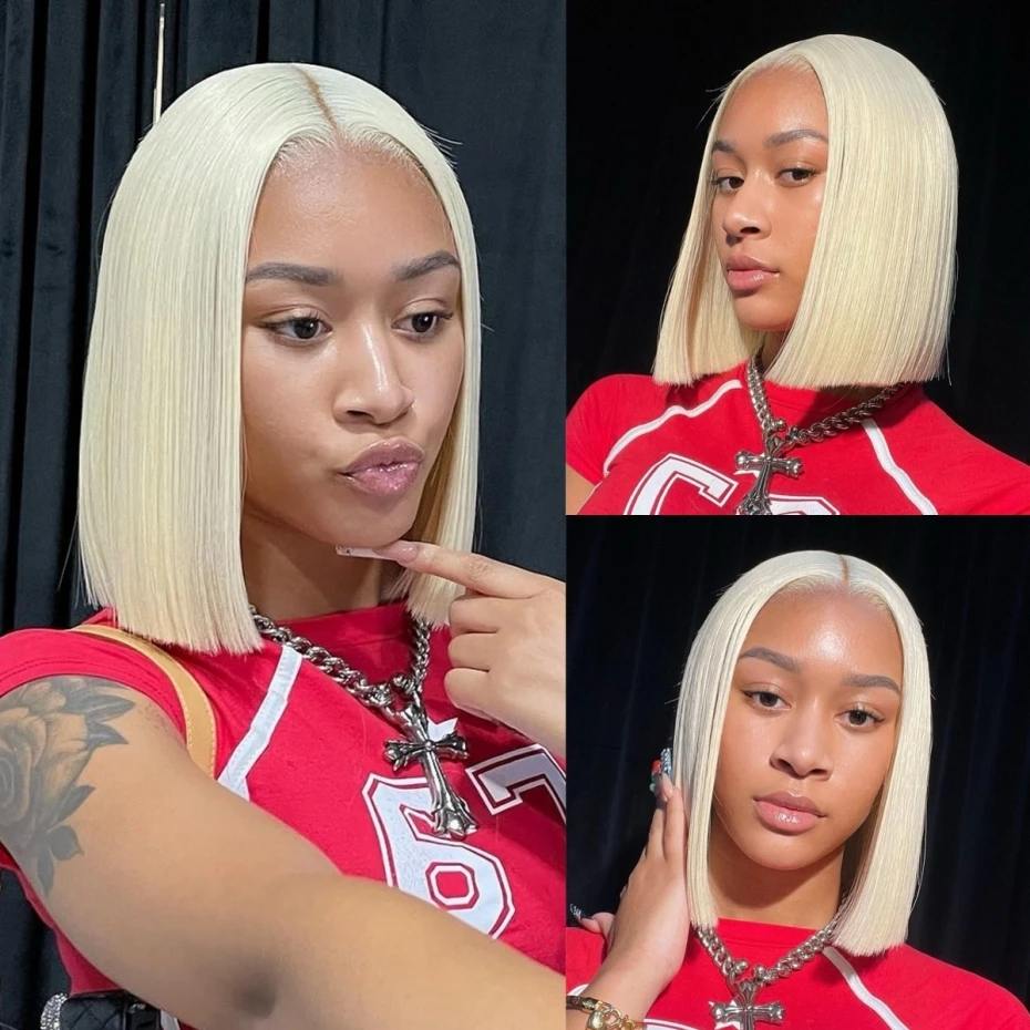 6-16 inch Short Bob Wig Human Hair Pre Plucked 613 Honey Blonde Lace Front Wigs For Women 13x4 13x6 Transparent Lace Frontal Wig
6-16 inch Short Bob Wig Human Hair Pre Plucked 613 Honey Blonde Lace Front Wigs For Women 13x4 13x6 Transparent Lace Frontal Wig