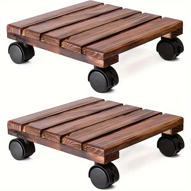 Lockable Patio Outdoor Roller Flower Pot 25CM/30cm Heavy Duty Square (2 Pack) Plant Caddy Wooden Stand Wheels, Torched Wood 1PC
Lockable Patio Outdoor Roller Flower Pot 25CM/30cm Heavy Duty Square (2 Pack) Plant Caddy Wooden Stand Wheels, Torched Wood 1PC