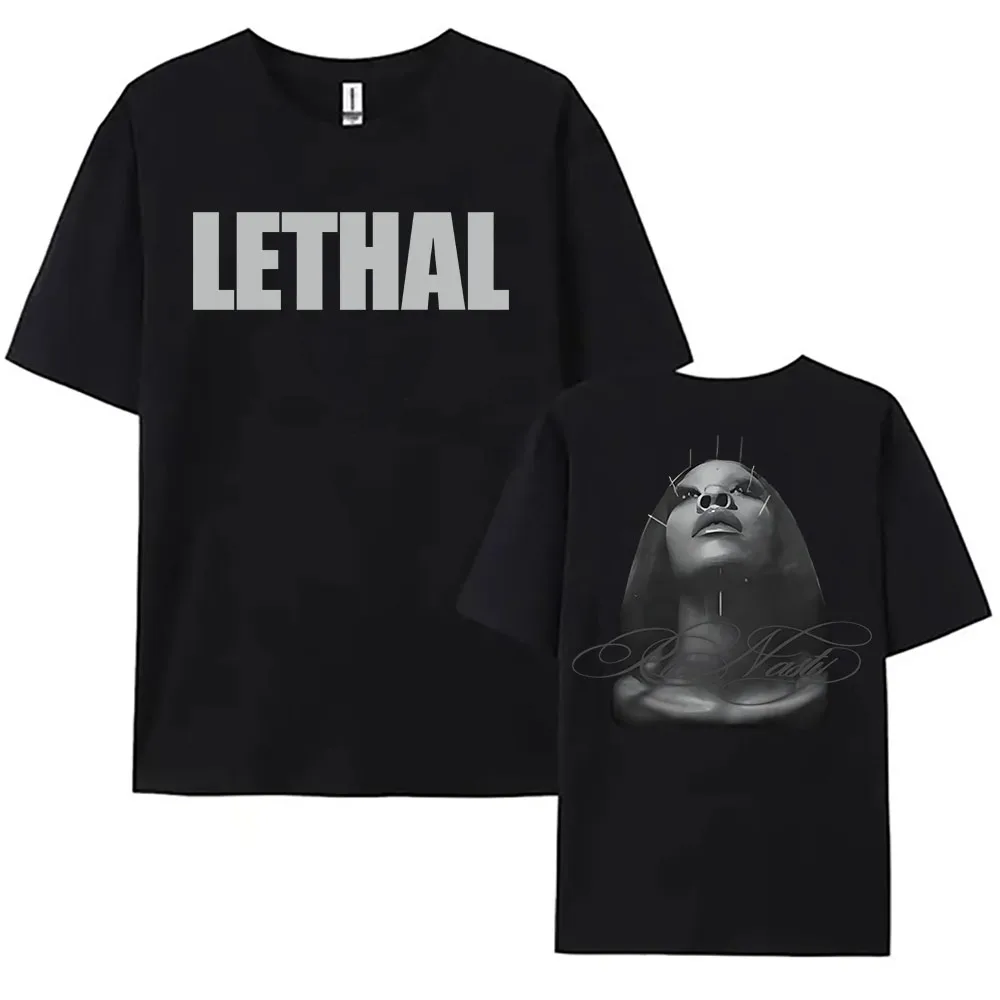 Одежда с графическим рисунком, футболка Singer Rico Nasty, 2024, альбом, футболки с принтом LETHAL, хлопковая мягкая футболка высокого качества, свободные женские футболки
Одежда с графическим рисунком, футболка Singer Rico Nasty, 2024, альбом, футболки с принтом LETHAL, хлопковая мягкая футболка высокого качества, свободные женские футболки