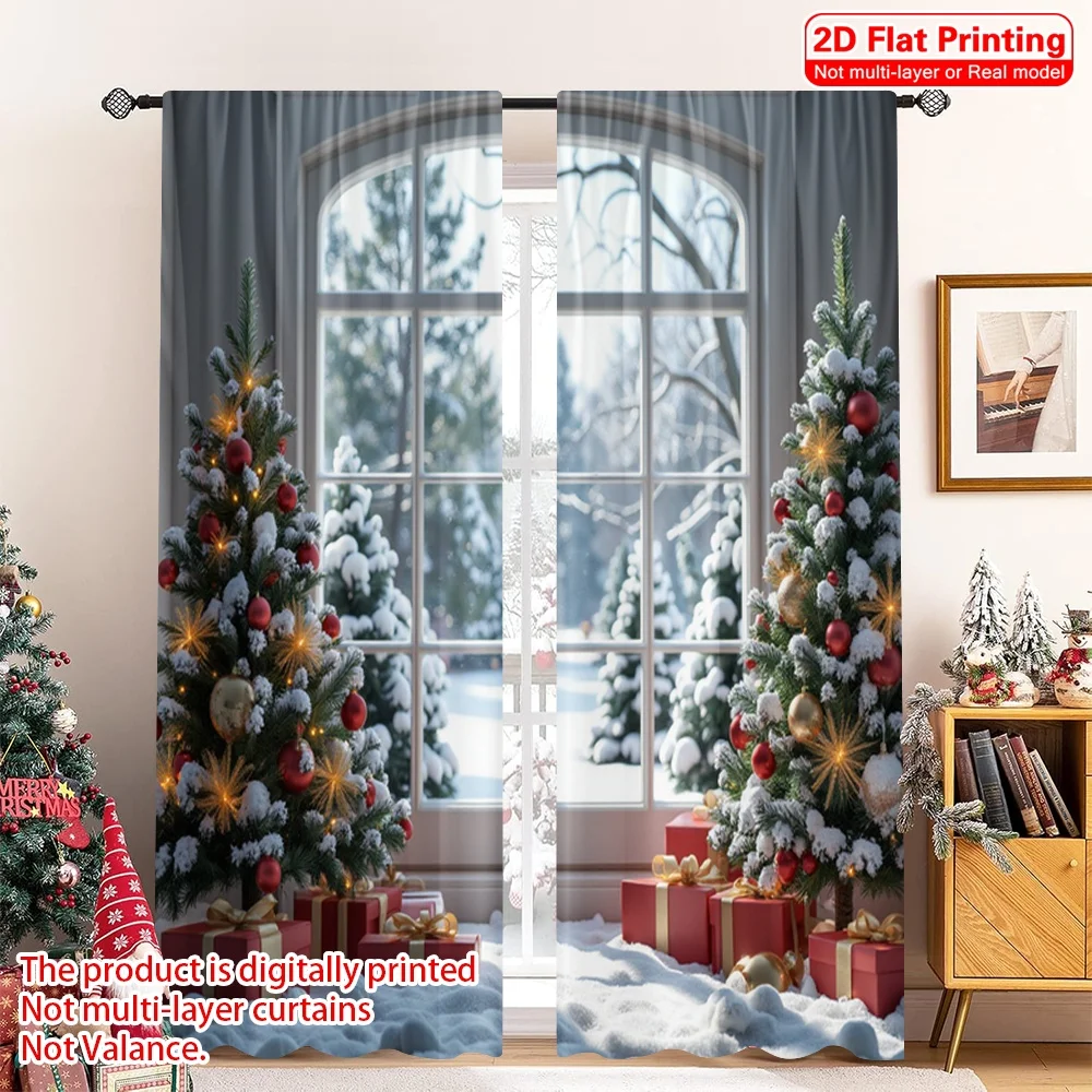 2pcs 2D flat printing Merry Christmas Drapes Winter Christmas Tree Snow Holiday Polyester Without Electricity Family Party for
2pcs 2D flat printing Merry Christmas Drapes Winter Christmas Tree Snow Holiday Polyester Without Electricity Family Party for