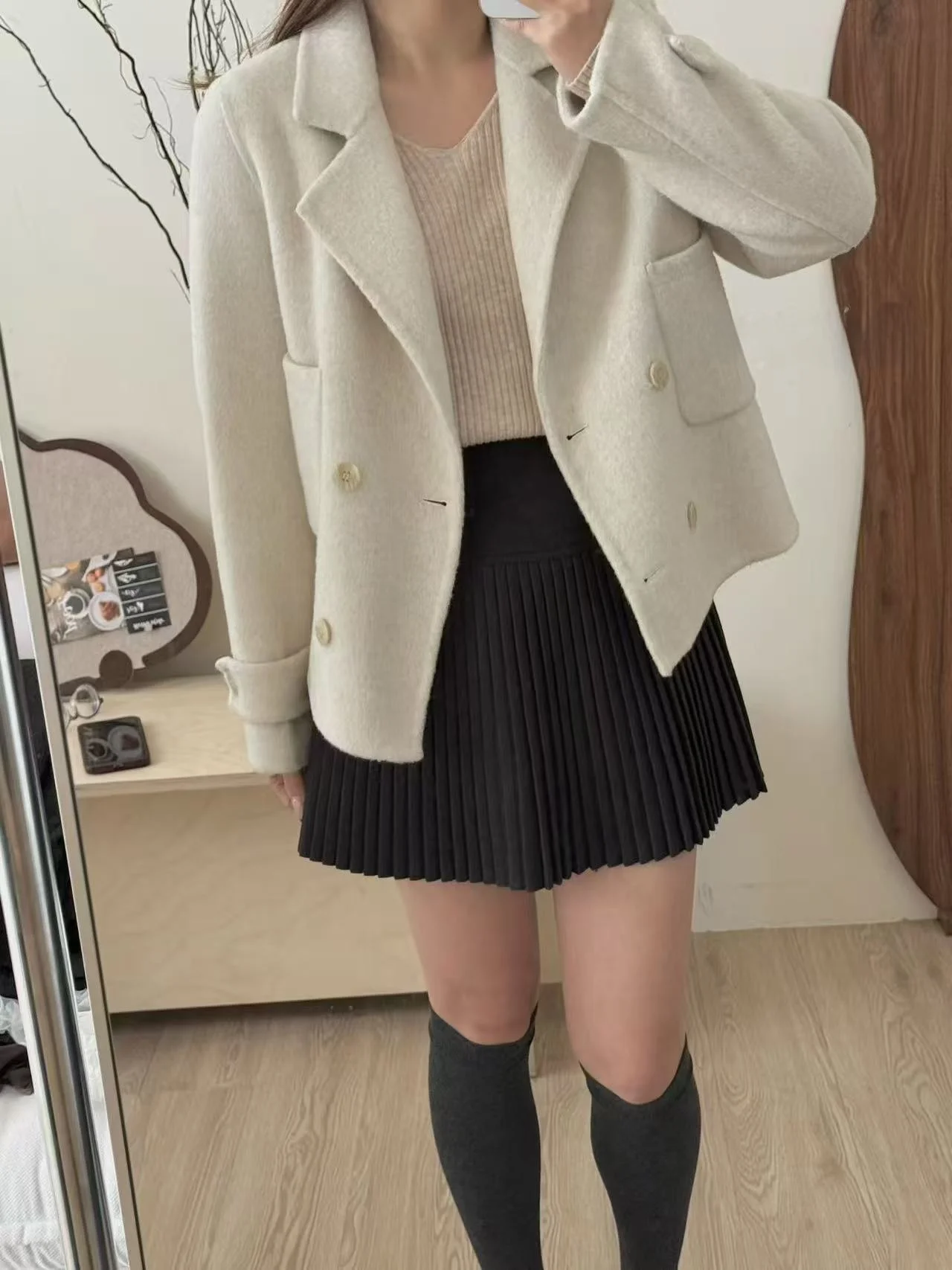 LANJIANG White Collar Daily oulder Woolen Suit Jaet Versatile Little Bla Dr Sle Thiened Ladies' Casual Faion
LANJIANG White Collar Daily oulder Woolen Suit Jaet Versatile Little Bla Dr Sle Thiened Ladies' Casual Faion