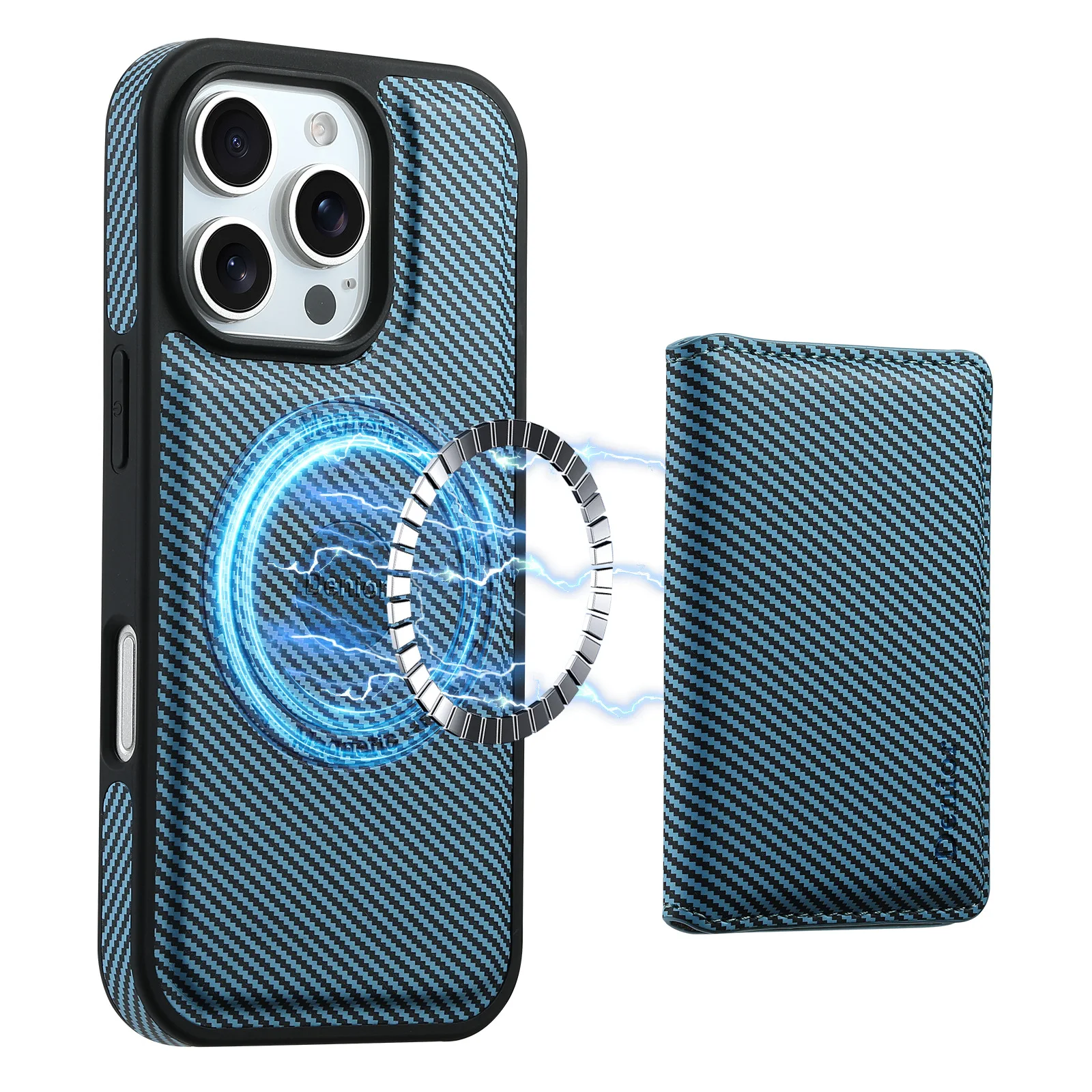 case for iPhone16 Pro Max wireless charging mobile phone case carbon fiber magnetic bracket two-in-one card slot leather bag
case for iPhone16 Pro Max wireless charging mobile phone case carbon fiber magnetic bracket two-in-one card slot leather bag