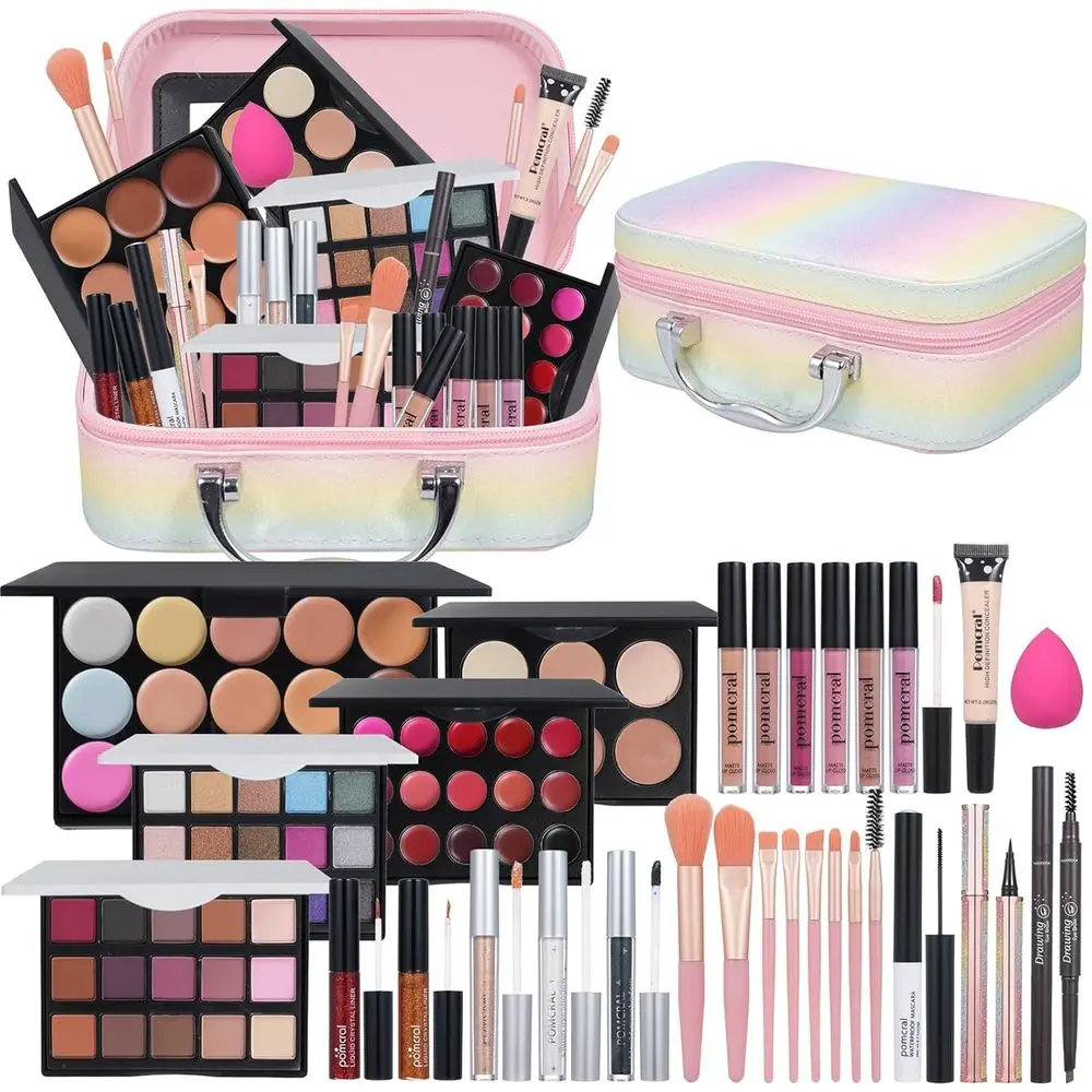 Makeup Kit Set for Teens, Women, Girls, and Beginners: Eyeshadow Palette, Lip Gloss Set, Lipstick, Eye Pencil, Makeup Brushes
Makeup Kit Set for Teens, Women, Girls, and Beginners: Eyeshadow Palette, Lip Gloss Set, Lipstick, Eye Pencil, Makeup Brushes