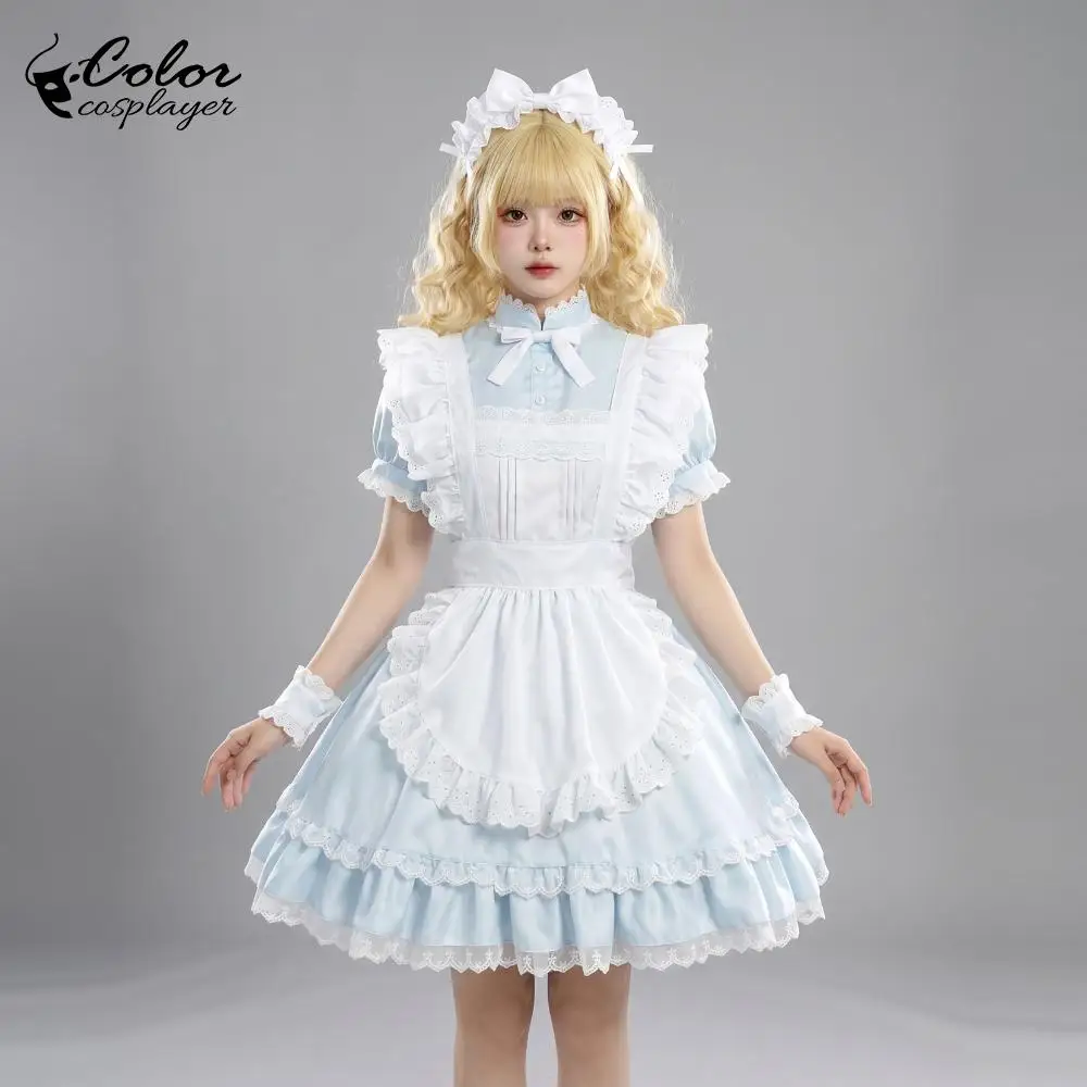 Color Cosplayer Sweet Light Blue French Maid Dress Kawaii Lolita Cosplay Costume with Lace Apron Halloween Party Maid Outfit
Color Cosplayer Sweet Light Blue French Maid Dress Kawaii Lolita Cosplay Costume with Lace Apron Halloween Party Maid Outfit