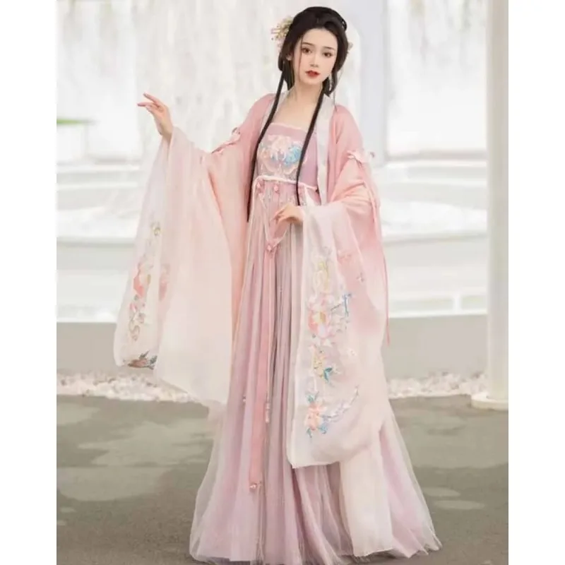 Large Size Chinese Hanfu Dress Women Cosplay Costume Vintage Ancient Embroidery Gradient Blue&Pink Hanfu Party Dresses
Large Size Chinese Hanfu Dress Women Cosplay Costume Vintage Ancient Embroidery Gradient Blue&Pink Hanfu Party Dresses
