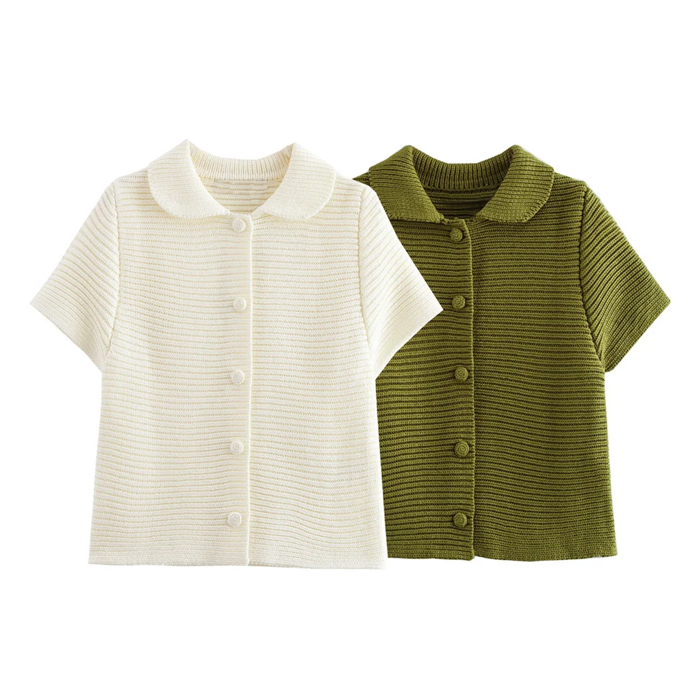PB&ZA2024 Autumn New Women's Round Collar Thick Short Sleeve Casual Coarse Needle Knitted Cardigan Short Coat
PB&ZA2024 Autumn New Women's Round Collar Thick Short Sleeve Casual Coarse Needle Knitted Cardigan Short Coat