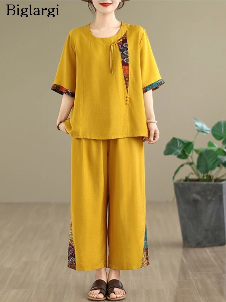 Oversized Summer Print Patchwork 2 Two Piece Set Women Casual Modis Ladies Blouses Elastic High Waist Wide Leg Loose Woman Pant
Oversized Summer Print Patchwork 2 Two Piece Set Women Casual Modis Ladies Blouses Elastic High Waist Wide Leg Loose Woman Pant