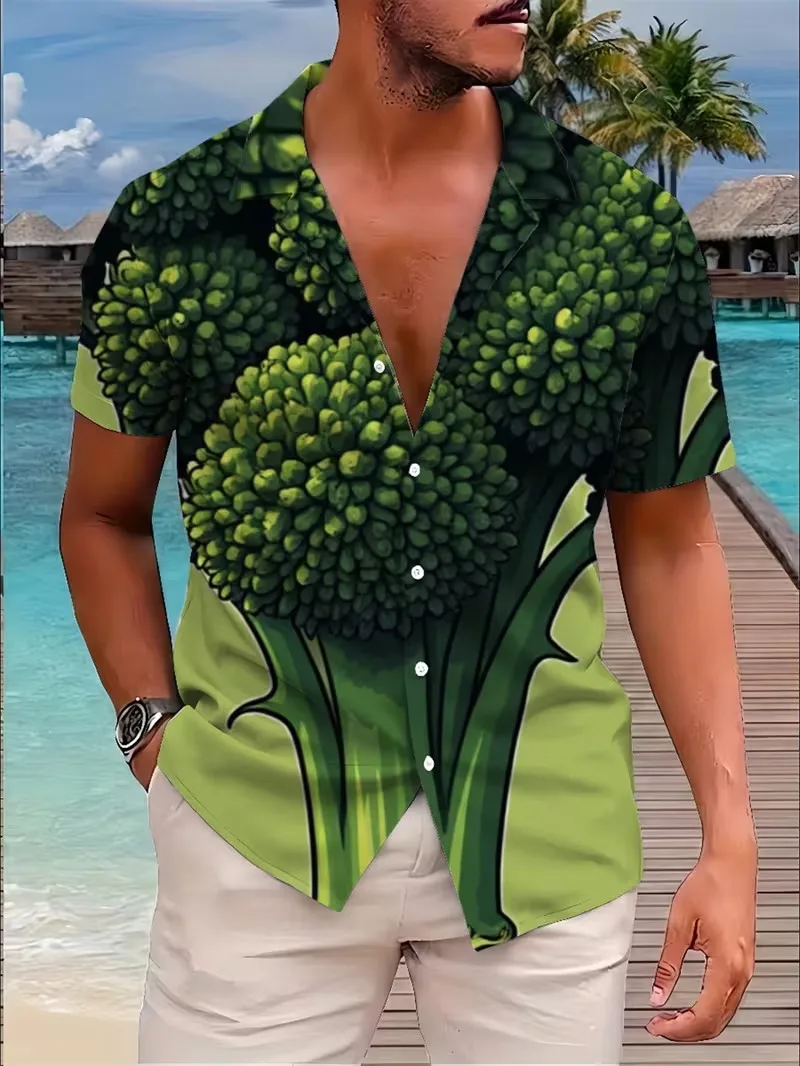 Men's Fresh Vegetable Print Hawaiian Shirt 3D Veggie Graphic Short Sleeve Button Down Surfing Shirts Summer Casual Funny Shirt
Men's Fresh Vegetable Print Hawaiian Shirt 3D Veggie Graphic Short Sleeve Button Down Surfing Shirts Summer Casual Funny Shirt