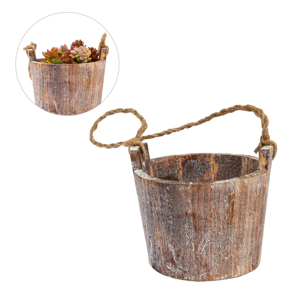 Wooden Flower Pot Vintage Plants Holder Rustic Decorative Wall Pots Bamboo Hangable Succulent Cactus Planter Small Storage
Wooden Flower Pot Vintage Plants Holder Rustic Decorative Wall Pots Bamboo Hangable Succulent Cactus Planter Small Storage