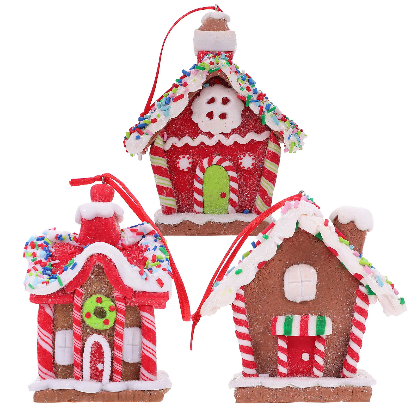 3Pcs Holiday Home Decor Gingerbread House Ornaments for Christmas Tree Vibrant Candy Accents Hanging Ornament Set for Mantel
3Pcs Holiday Home Decor Gingerbread House Ornaments for Christmas Tree Vibrant Candy Accents Hanging Ornament Set for Mantel