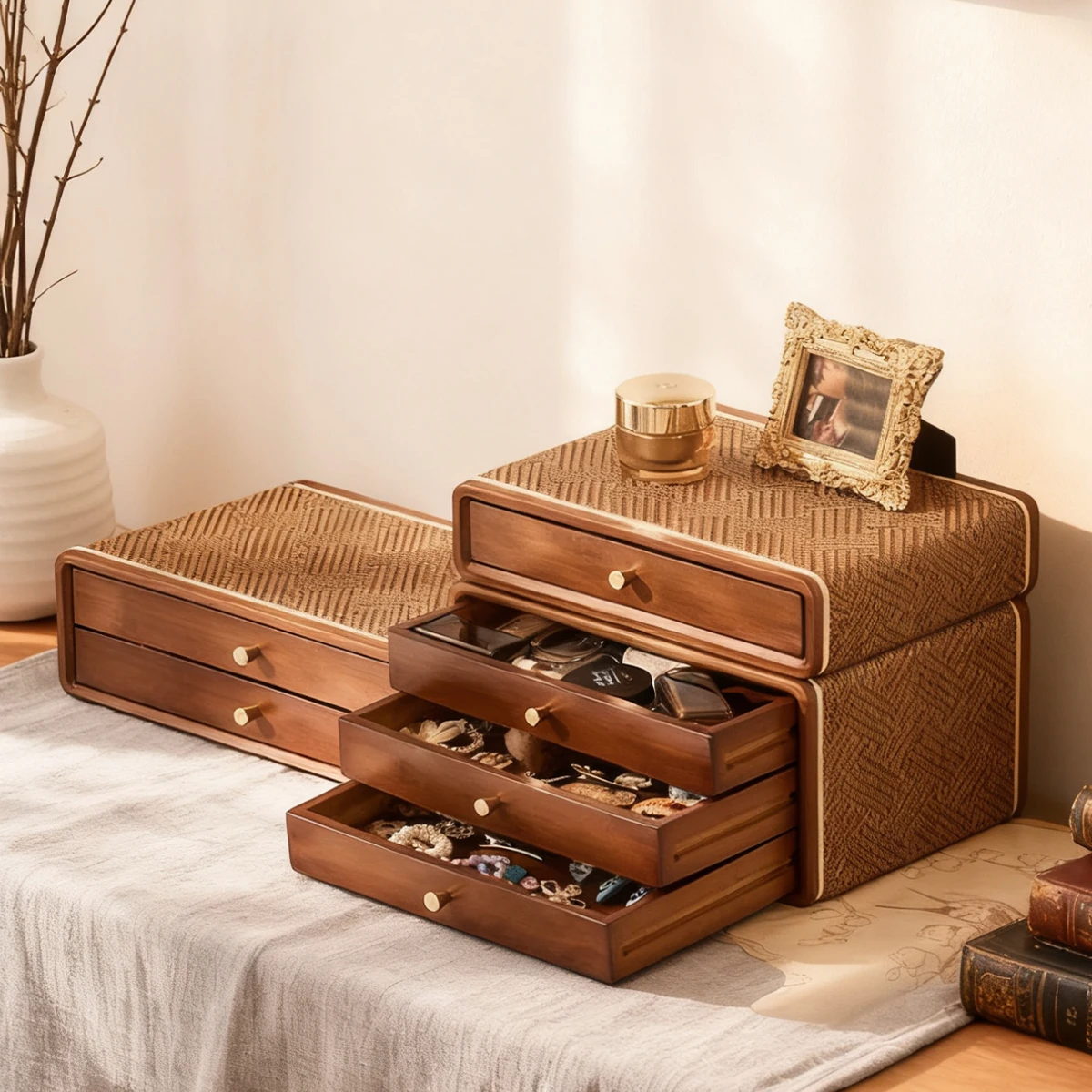 Бамбуковый настольный органайзер в стиле бохо с несколькими ящиками, штабелируемый 1/2/3 уровня для офиса и кухни
Бамбуковый настольный органайзер в стиле бохо с несколькими ящиками, штабелируемый 1/2/3 уровня для офиса и кухни