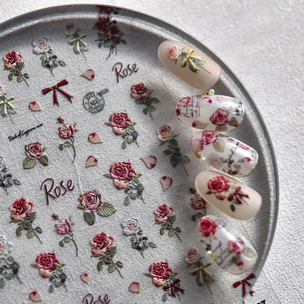 Flowers Nail Stickers Press On Water Transfer Decals for Spring Summer Nails Manicure Art Designs Colorful Rose Floral Stickers with Tools for Women DIY Nail Art Supplies Salon Decoration Accessories
Flowers Nail Stickers Press On Water Transfer Decals for Spring Summer Nails Manicure Art Designs Colorful Rose Floral Stickers with Tools for Women DIY Nail Art Supplies Salon Decoration Accessories