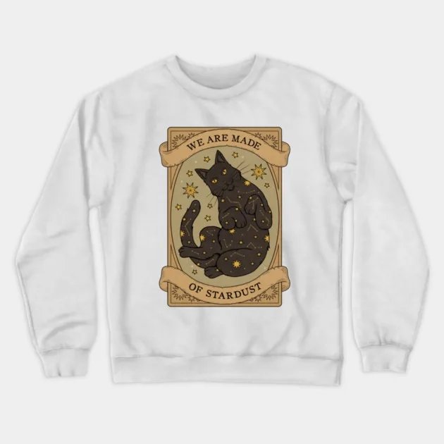 Autumn and Winter Stardust Cat Mystique Sweatshirt, "Mystical Black Cat with Stardust Quote Graphic" for A Trendy Look
Autumn and Winter Stardust Cat Mystique Sweatshirt, "Mystical Black Cat with Stardust Quote Graphic" for A Trendy Look
