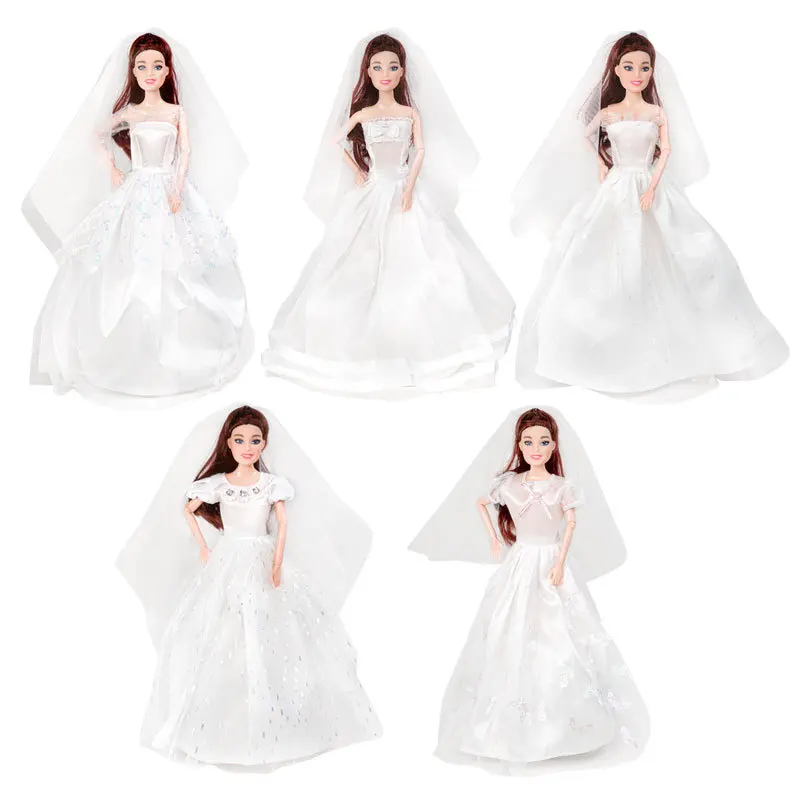 Simple White Satin Wedding Dress+Veil Headpiece Exquisite Sequins Evening Gown For 1/6 FR Babi Supermodel Doll Clothes Parts
Simple White Satin Wedding Dress+Veil Headpiece Exquisite Sequins Evening Gown For 1/6 FR Babi Supermodel Doll Clothes Parts