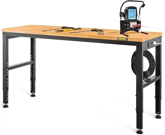 Adjustable Workbench, 48" L X 20" W Garage Table w/ 28.3" - 38.1" Heights & 2000 LBS Load Capacity, with Power Outlets
Adjustable Workbench, 48" L X 20" W Garage Table w/ 28.3" - 38.1" Heights & 2000 LBS Load Capacity, with Power Outlets