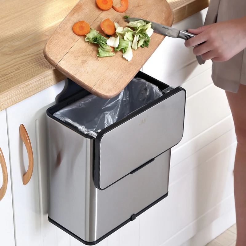 Wall Mounted Stainless Steel Kitchen Trash Can For Bathroom Kitchens Cabinet Door With Lid Hanging Garbage Cans Cabinet Bucket
Wall Mounted Stainless Steel Kitchen Trash Can For Bathroom Kitchens Cabinet Door With Lid Hanging Garbage Cans Cabinet Bucket