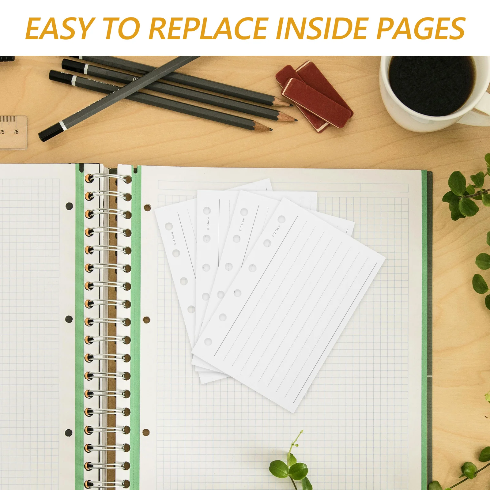 1 Book A7 Loose Leaf Lined Refill Paper For 6 Ring Binder Journal Notebook Replacement White Punched Ruled Filler Pages Personal
1 Book A7 Loose Leaf Lined Refill Paper For 6 Ring Binder Journal Notebook Replacement White Punched Ruled Filler Pages Personal