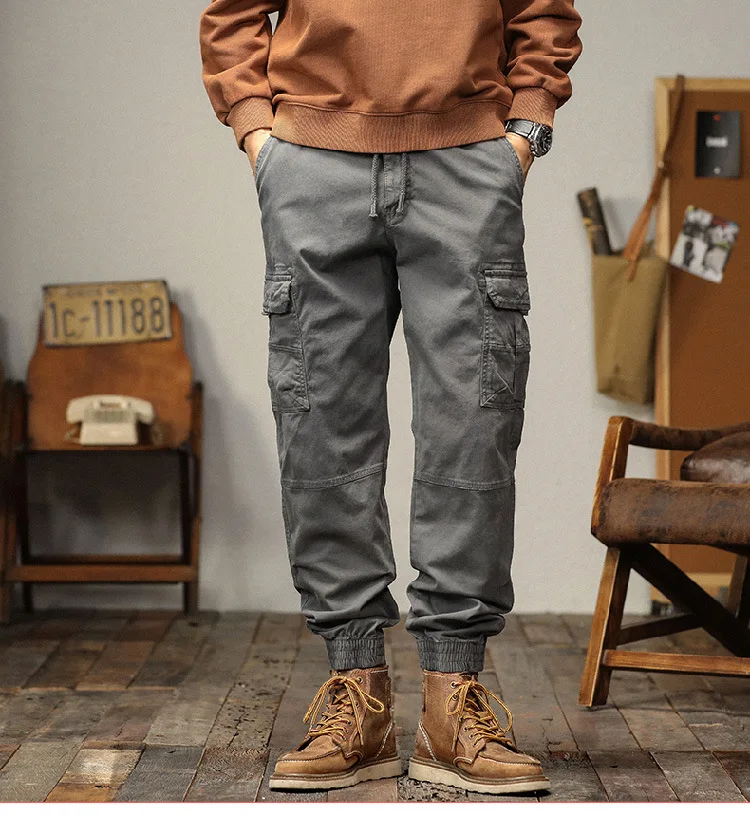 Men's Loose Fit Cargo Pants Jogger Style Pure Cotton Multi-Pocket Casual Cropped Vintage Twill Cotton
Men's Loose Fit Cargo Pants Jogger Style Pure Cotton Multi-Pocket Casual Cropped Vintage Twill Cotton