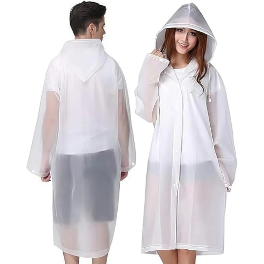 Rain Coat Poncho for Adult, 2 Pack Women Men Reusable Raincoats Emergency with Hood and Drawstring
Rain Coat Poncho for Adult, 2 Pack Women Men Reusable Raincoats Emergency with Hood and Drawstring