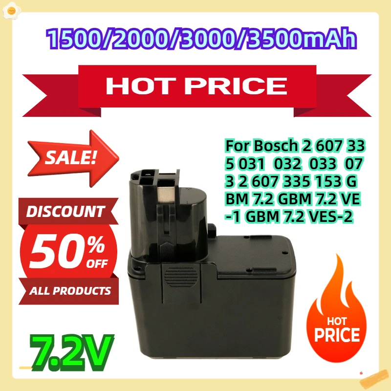 For Bosch 2 607 335 031 032 033 073 2 607 335 153 GBM 7.2 GBM 7.2 VE-1 GBM 7.2 VES-2 7.2V
For Bosch 2 607 335 031 032 033 073 2 607 335 153 GBM 7.2 GBM 7.2 VE-1 GBM 7.2 VES-2 7.2V