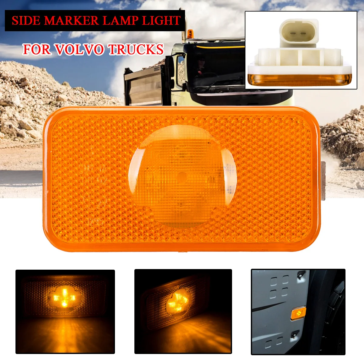 1pcs 24V Amber 4 LED Indicator Light Side Marker Lamp 20789440 20398660 For VOLVO Trucks FM/FH
1pcs 24V Amber 4 LED Indicator Light Side Marker Lamp 20789440 20398660 For VOLVO Trucks FM/FH