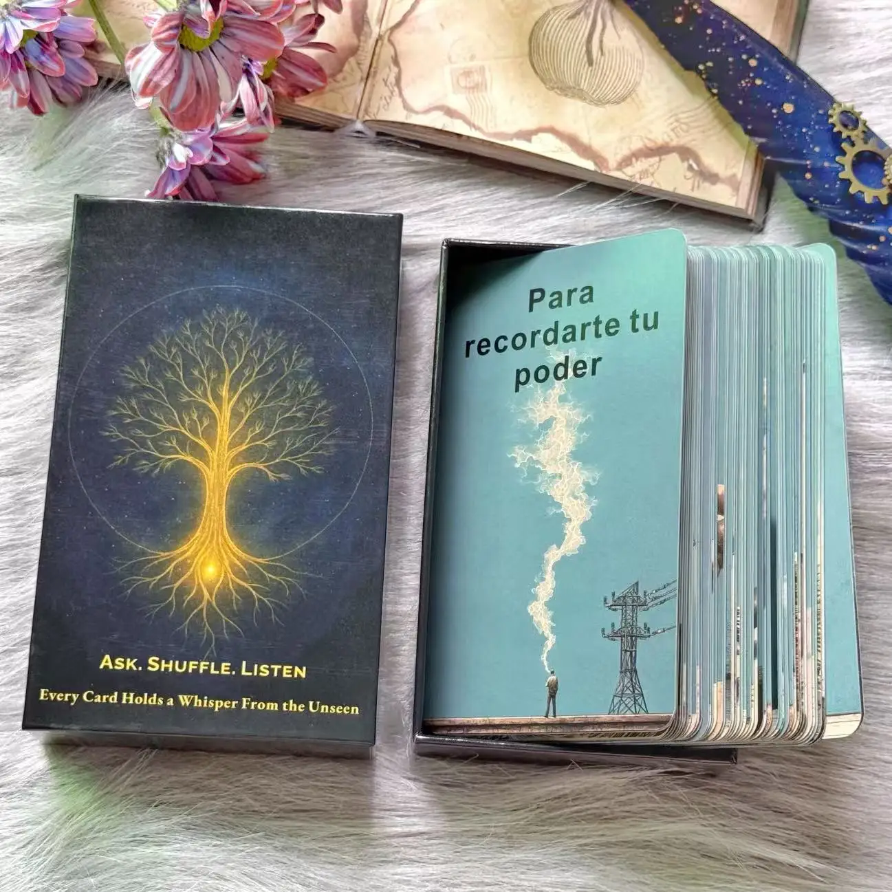 Whisper of Why, Spanish Oracle Cards Deck, 56 Cards with A Box, Clarity & Peace, Spanish Tarot Cards For Beginners, Card Games
Whisper of Why, Spanish Oracle Cards Deck, 56 Cards with A Box, Clarity & Peace, Spanish Tarot Cards For Beginners, Card Games