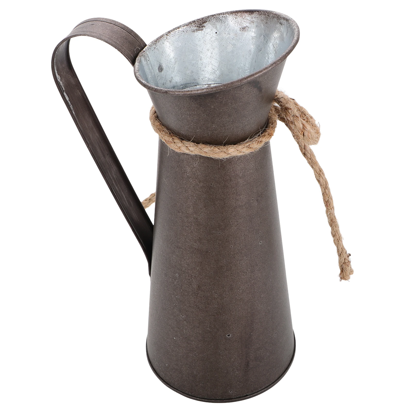 Farmhouse Metal Jug Vase Retro Iron Bucket for Flowers Rustic Vintage Style Decorative Planter for Living Room Shelf Mantel
Farmhouse Metal Jug Vase Retro Iron Bucket for Flowers Rustic Vintage Style Decorative Planter for Living Room Shelf Mantel