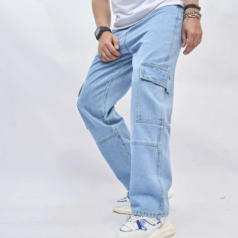 2024 Men's New Style Solid Color Multi-pocket Jeans, American Trendy Loose High Street Wide-leg Fashionable All-match Long Pants
2024 Men's New Style Solid Color Multi-pocket Jeans, American Trendy Loose High Street Wide-leg Fashionable All-match Long Pants