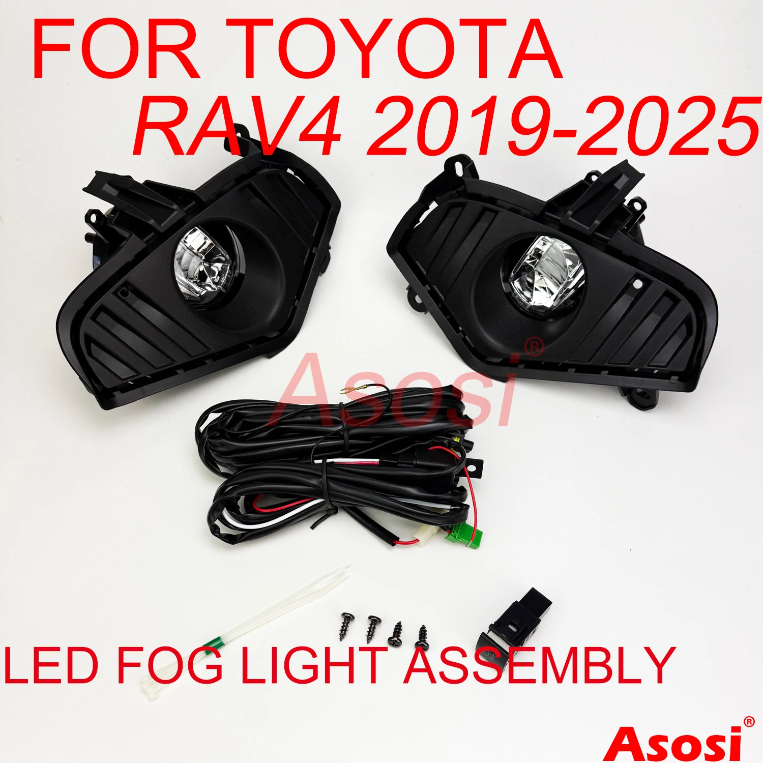 Front Bumper LED Fog Light Kit Driving Lamps For Toyota RAV4 2019-2025 Passenger Driver Side w/Bulb Switch Wire Harness Bezels
Front Bumper LED Fog Light Kit Driving Lamps For Toyota RAV4 2019-2025 Passenger Driver Side w/Bulb Switch Wire Harness Bezels