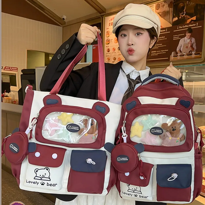 Японская школьная сумка Kawaii, женский оригинальный рюкзак, универсальная студенческая прозрачная сумка для боли, рюкзак ita mochilas mujer рюкзак
Японская школьная сумка Kawaii, женский оригинальный рюкзак, универсальная студенческая прозрачная сумка для боли, рюкзак ita mochilas mujer рюкзак