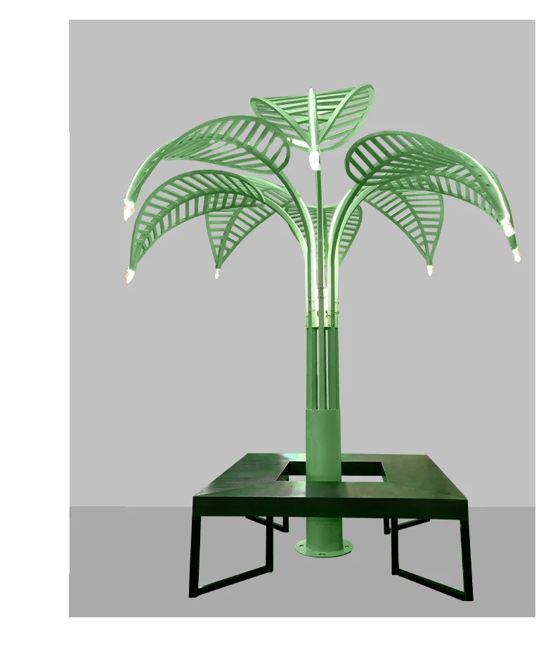 Commercial Center Mall Custom Artificial Tree with Light Outdoor Waterproof Coconut Luminous Palm Tree with Seat Light
Commercial Center Mall Custom Artificial Tree with Light Outdoor Waterproof Coconut Luminous Palm Tree with Seat Light