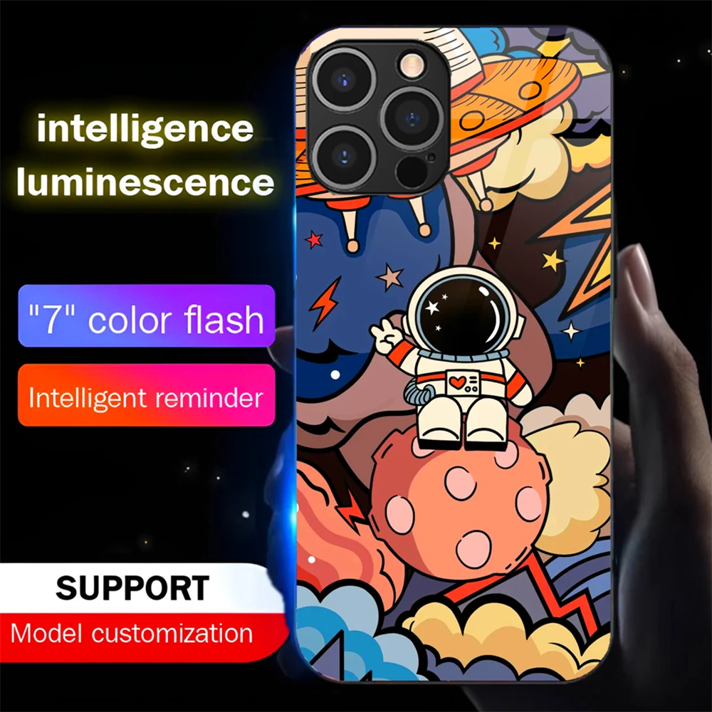 Fashion Gifts Spaceman Smart LED Light Glow Tempered Glass Phone Case For Samsung S26 S25 S24 S23 S22 S21 S20 FE Plus Ultra
Fashion Gifts Spaceman Smart LED Light Glow Tempered Glass Phone Case For Samsung S26 S25 S24 S23 S22 S21 S20 FE Plus Ultra