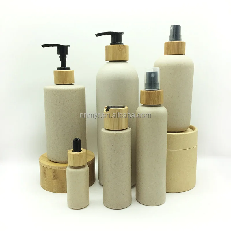 Wheat Straw Lotion Plastic Shampoo Pump Bottles with Bamboo Lids Flat Cylinde New Materials Plant Wheat Straw Fiber Skin Care
Wheat Straw Lotion Plastic Shampoo Pump Bottles with Bamboo Lids Flat Cylinde New Materials Plant Wheat Straw Fiber Skin Care