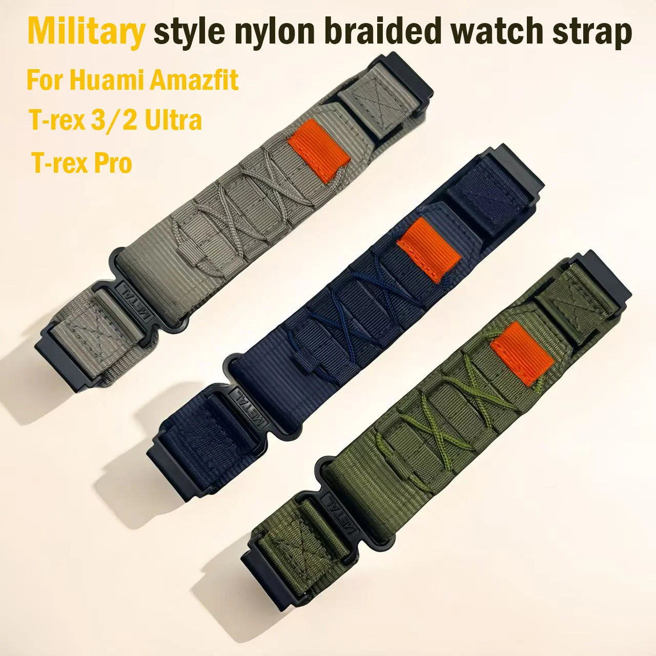 Красочный нейлоновый ремешок в стиле милитари для Huami Amazfit T-Rex3 2 Ultra T-RexPro, браслет с тираннозавровыми ремешками, сменный браслет
Красочный нейлоновый ремешок в стиле милитари для Huami Amazfit T-Rex3 2 Ultra T-RexPro, браслет с тираннозавровыми ремешками, сменный браслет