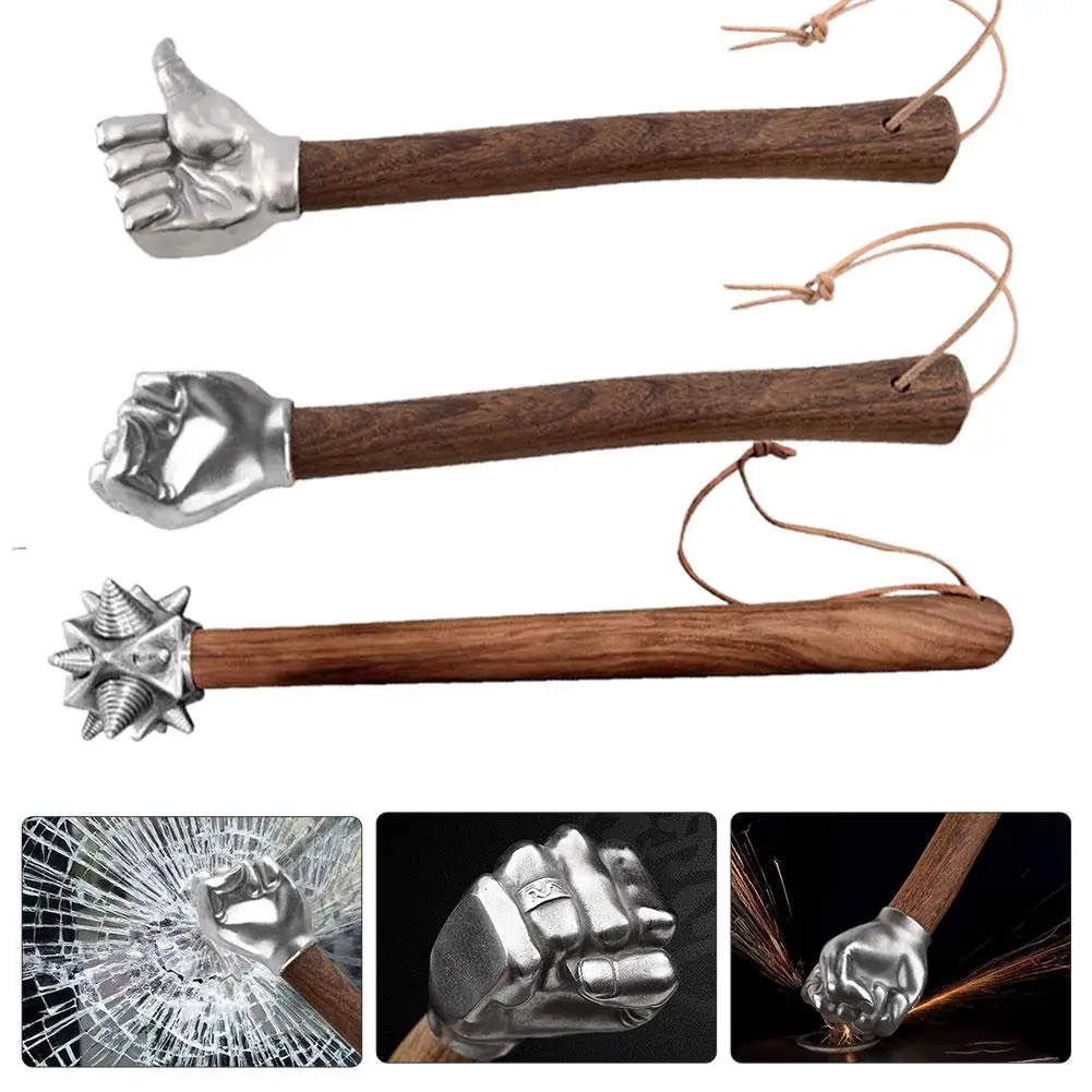 Spiked Metal Head Wood Handle Hammer Multifunctional Car Window Breaker Tool Portable Outdoor Self-Defense Mace Multiple styles
Spiked Metal Head Wood Handle Hammer Multifunctional Car Window Breaker Tool Portable Outdoor Self-Defense Mace Multiple styles