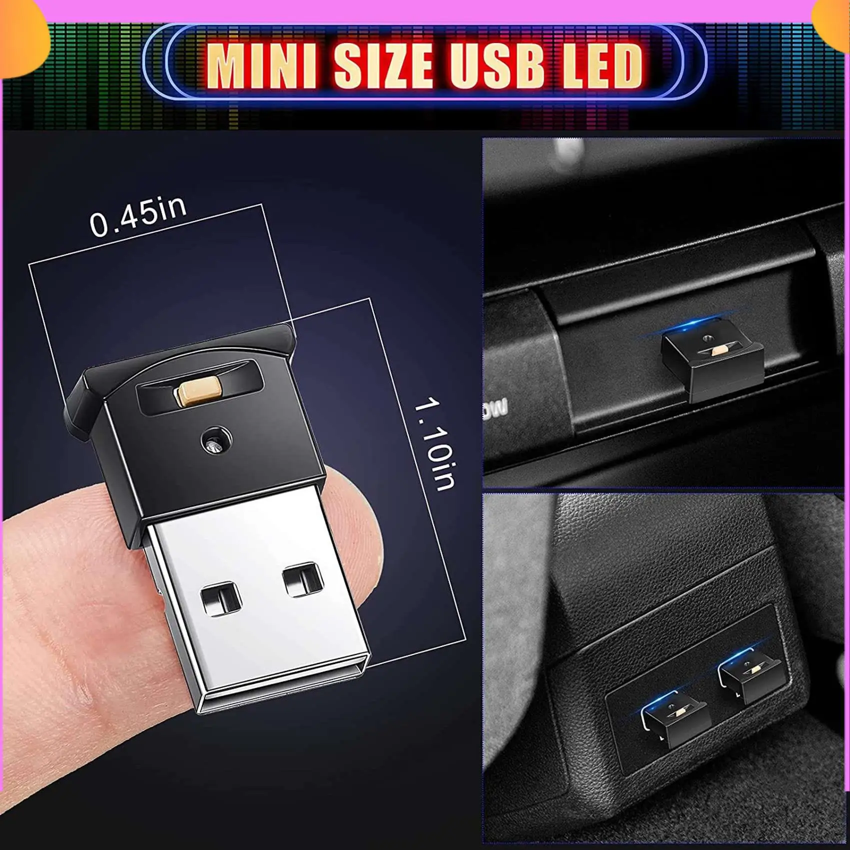 A23P Mini USB светодиодный светильник, RGB светодиодное внутреннее освещение автомобиля DC 5 В, светильник для клавиатуры ноутбука, украшение для дома и офиса, ночник
A23P Mini USB светодиодный светильник, RGB светодиодное внутреннее освещение автомобиля DC 5 В, светильник для клавиатуры ноутбука, украшение для дома и офиса, ночник