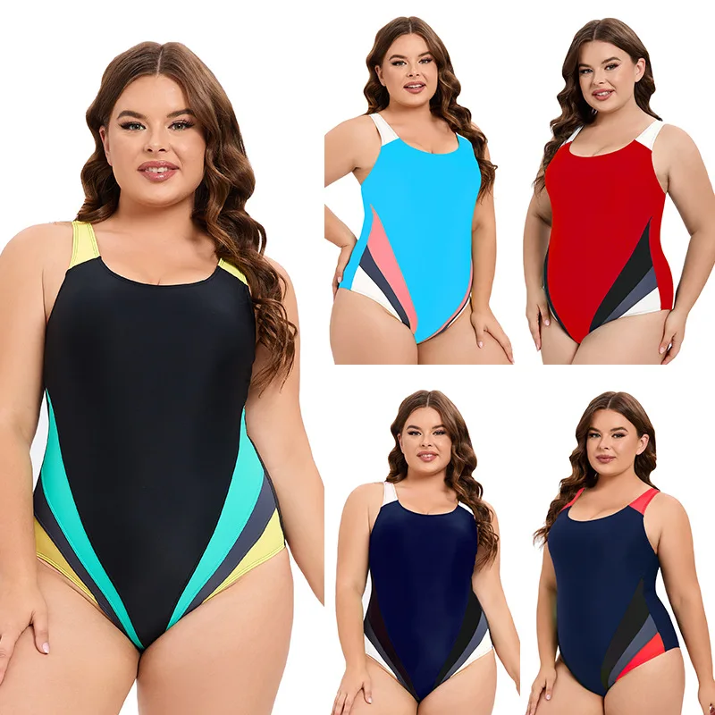 2026 New Color Blocked Sports One-piece Plus Size Swimsuit for Women, European and American Backless Triangle Conservative Swims
2026 New Color Blocked Sports One-piece Plus Size Swimsuit for Women, European and American Backless Triangle Conservative Swims
