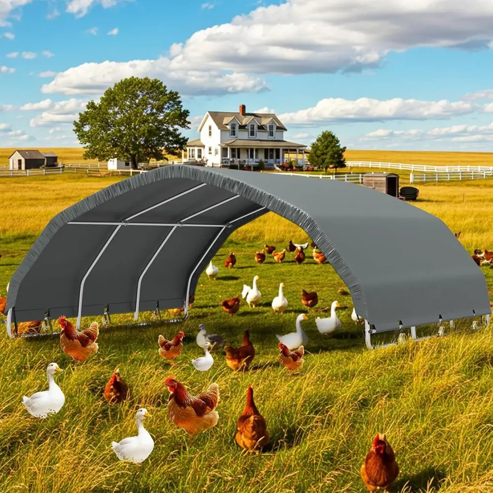 12ft x 12ft Gray Outdoor Shelter Corral
12ft x 12ft Gray Outdoor Shelter Corral