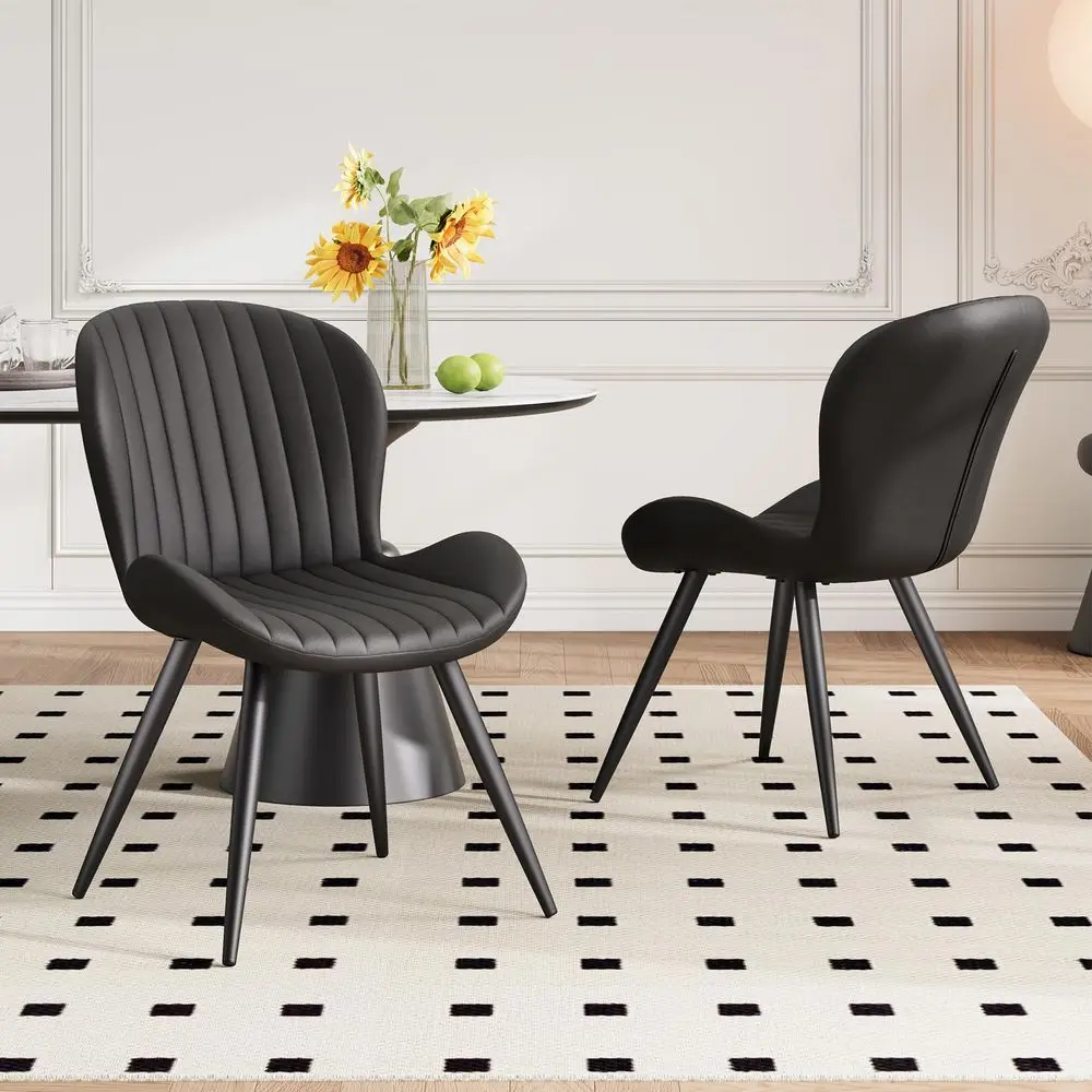 Chairs Set of 2 Modern Fabric Dining Room Chairs Upholstered Dining Chairs with Thick Cushions Metal Legs Armless Back Chair fo
Chairs Set of 2 Modern Fabric Dining Room Chairs Upholstered Dining Chairs with Thick Cushions Metal Legs Armless Back Chair fo