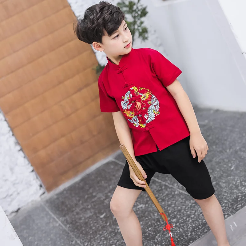 Boys' Hanfu Children's Suit 2021 New Short Sleeve Chinese Style Ancient Embroidery Children's Tang Suit Two-piece Set One Year
Boys' Hanfu Children's Suit 2021 New Short Sleeve Chinese Style Ancient Embroidery Children's Tang Suit Two-piece Set One Year