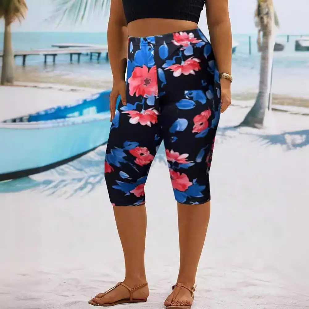 Casual Cropped Pants Stylish Women's Cropped Pants High Waist Digital Flower Print Lightweight Elastic Waist for Comfortable
Casual Cropped Pants Stylish Women's Cropped Pants High Waist Digital Flower Print Lightweight Elastic Waist for Comfortable
