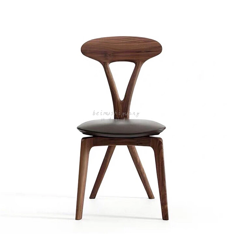 Custom Black Walnut Dining Chair Pure Solid Wood Leather Leisure Simple Modern Furniture Restaurant Muebles
Custom Black Walnut Dining Chair Pure Solid Wood Leather Leisure Simple Modern Furniture Restaurant Muebles