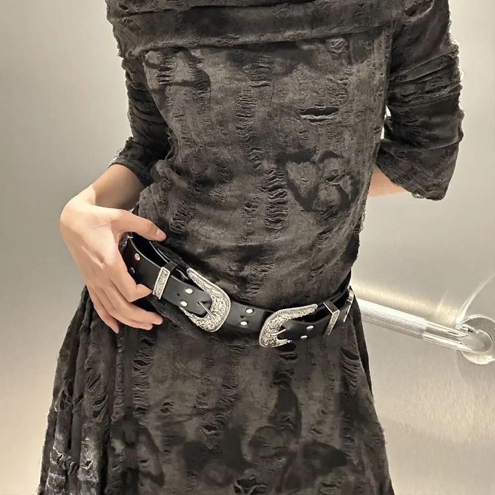Retro Vintage Women's Rivet Belt Black Gothic Leather Waist Belt Punk Double-Headed Dress Jeans Belt Waist Accessories
Retro Vintage Women's Rivet Belt Black Gothic Leather Waist Belt Punk Double-Headed Dress Jeans Belt Waist Accessories