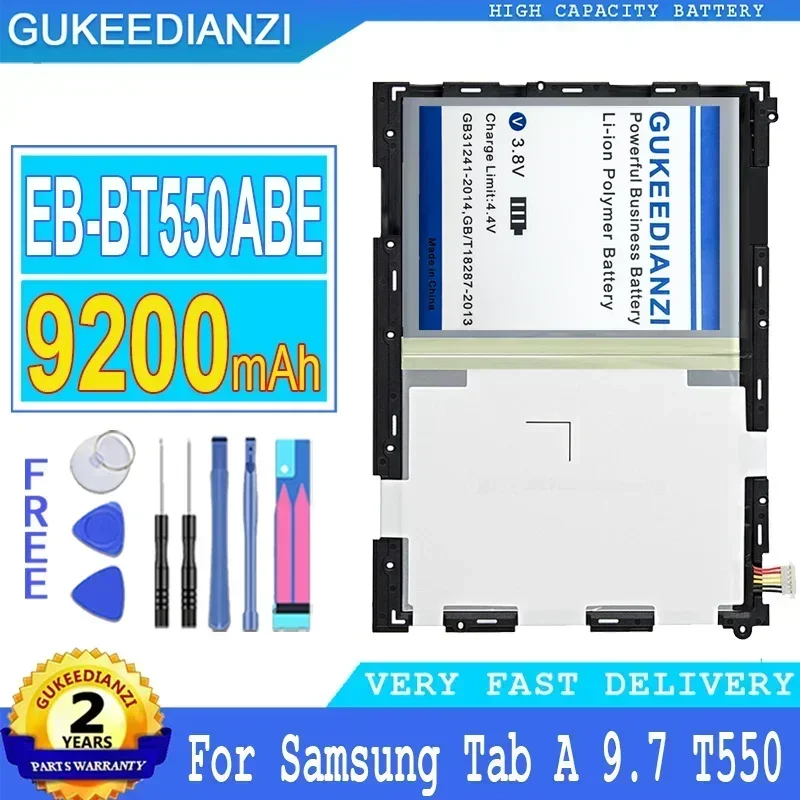 For Samsung Galaxy Tab A 9.7 T550 T555 T555C P550 P555C, EB-BT550ABE 9200mAh Tablet Battery
For Samsung Galaxy Tab A 9.7 T550 T555 T555C P550 P555C, EB-BT550ABE 9200mAh Tablet Battery