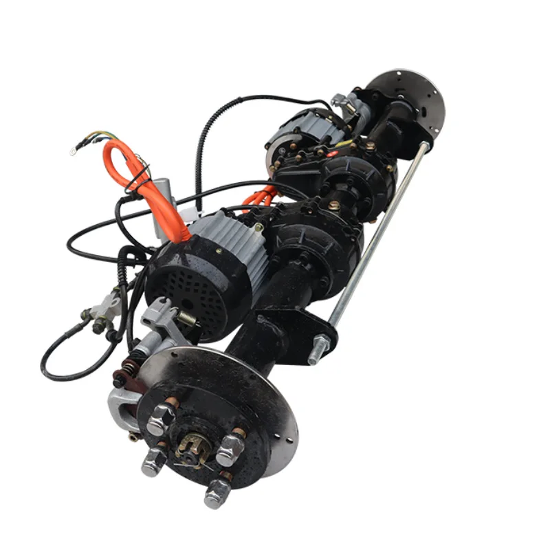 Electric dual drive rear axle split low power crawler axle disc brake double motor axle
Electric dual drive rear axle split low power crawler axle disc brake double motor axle