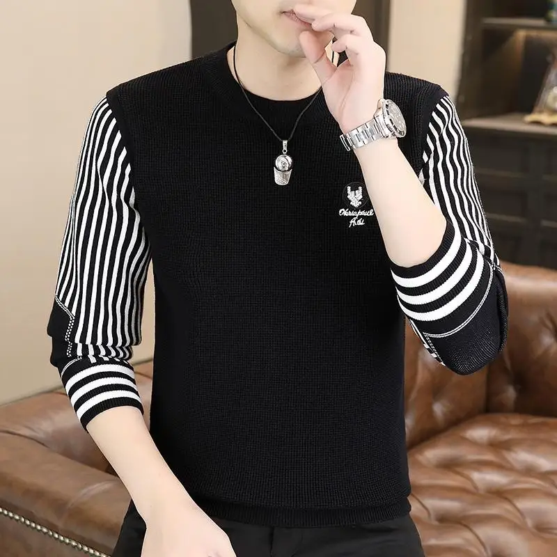 Модный лоскутный длинный светящийся круглый свитер с вышивкой Ne, мужской осенне-зимний вязаный облегающий свитер с геометрическим узором...
Модный лоскутный длинный светящийся круглый свитер с вышивкой Ne, мужской осенне-зимний вязаный облегающий свитер с геометрическим узором...