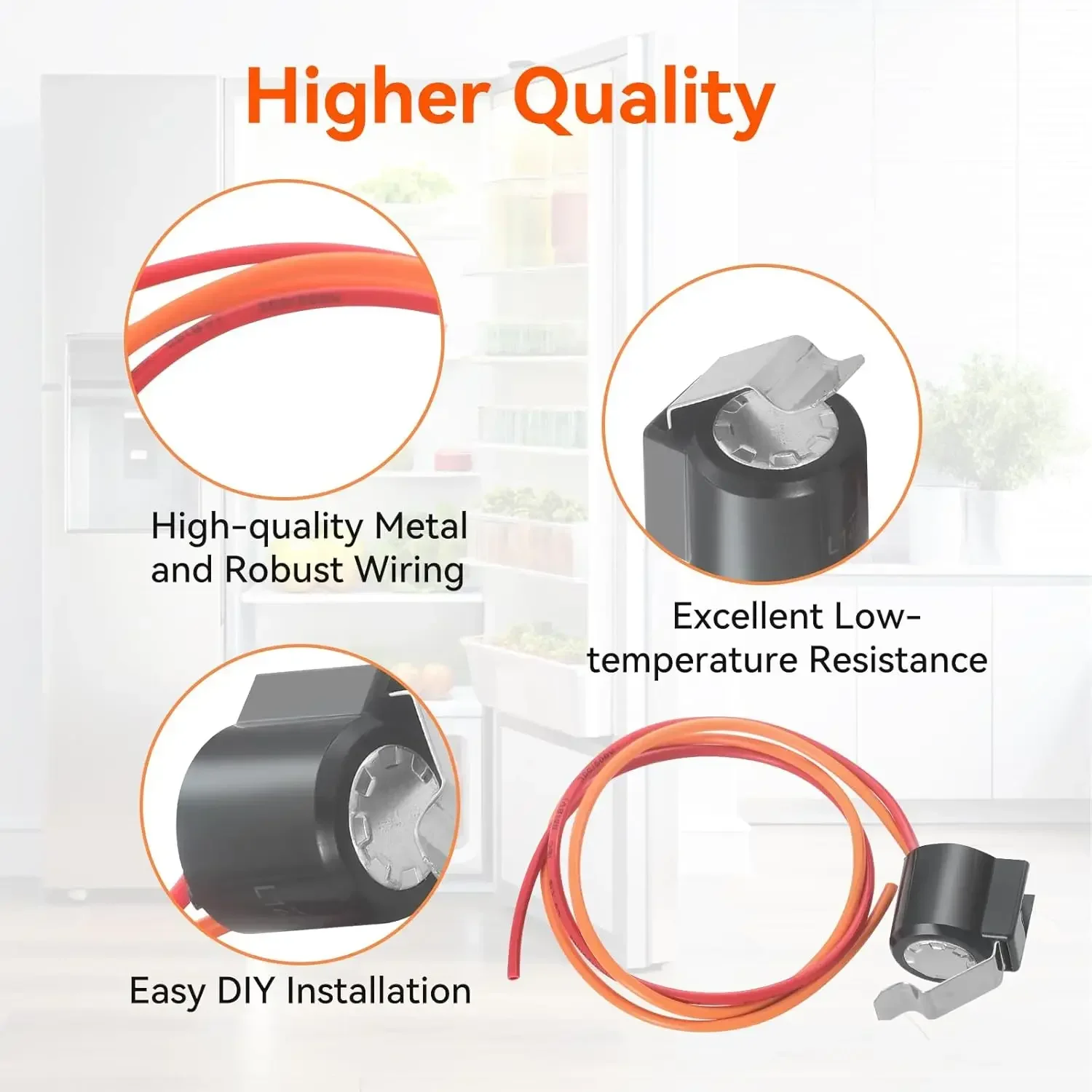 Defrost Thermostat for GE Refrigerators WR50X10108 AP5712605 Direct Replacement Compatible with Various Models
Defrost Thermostat for GE Refrigerators WR50X10108 AP5712605 Direct Replacement Compatible with Various Models