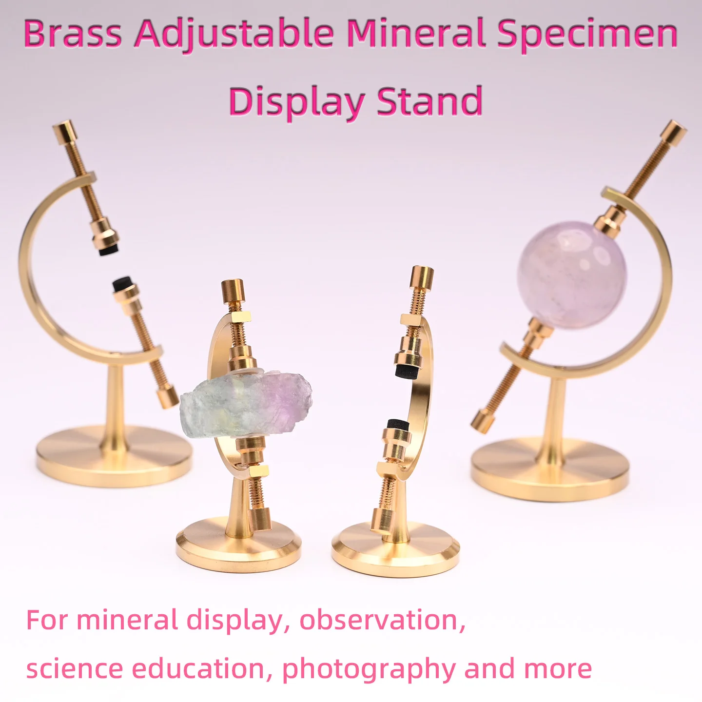 Small Crystal Holder Metal stand base With Rock Fossil Coral Display sphere holder
Small Crystal Holder Metal stand base With Rock Fossil Coral Display sphere holder