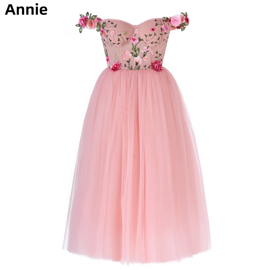 Annie Pink Sweet Embroidered Flowers Prom Dresses Tulle Evening Dresses Wedding Formal Occasions Dresses Vestidos De Noche2024
Annie Pink Sweet Embroidered Flowers Prom Dresses Tulle Evening Dresses Wedding Formal Occasions Dresses Vestidos De Noche2024