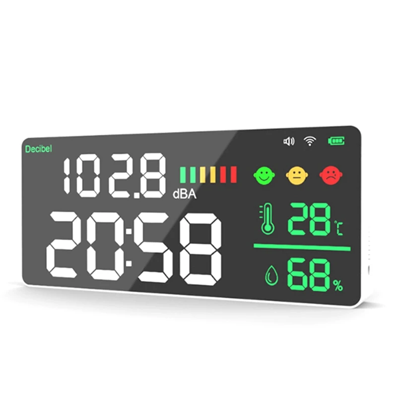 TUYA Wifi Digital Decibel Sound Meter Wall Mounted Smart Noise Tester Decibel Meter Decibel Meter
TUYA Wifi Digital Decibel Sound Meter Wall Mounted Smart Noise Tester Decibel Meter Decibel Meter